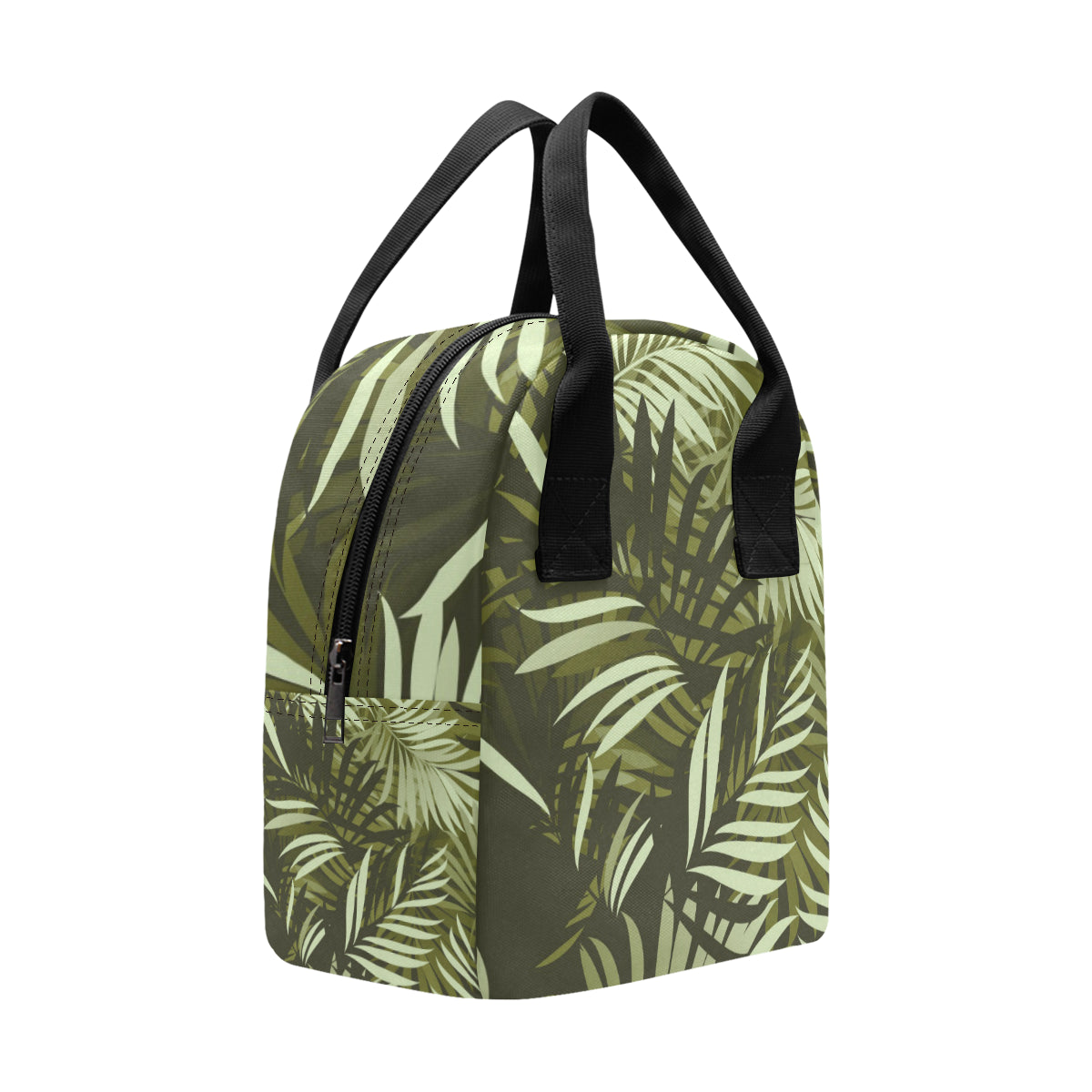 Palm Leaves Pattern Print Design PL05 Insulated Lunch Bag