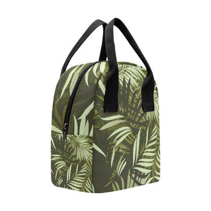 Palm Leaves Pattern Print Design PL05 Insulated Lunch Bag