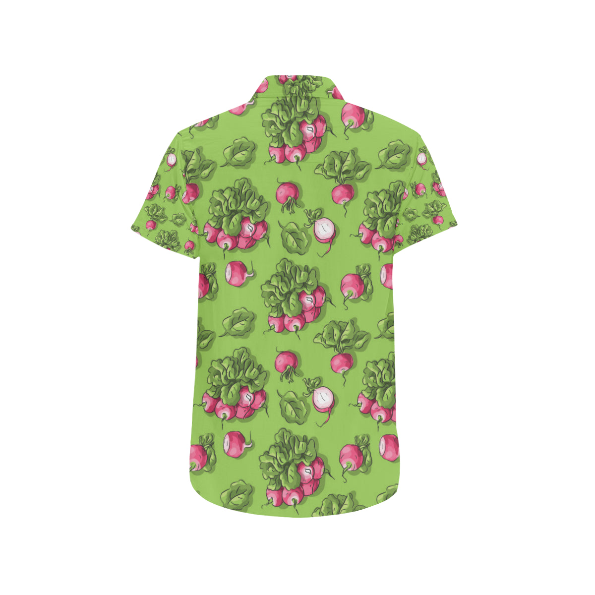 Radish Pattern Print Design A05 Men's Short Sleeve Button Up Shirt