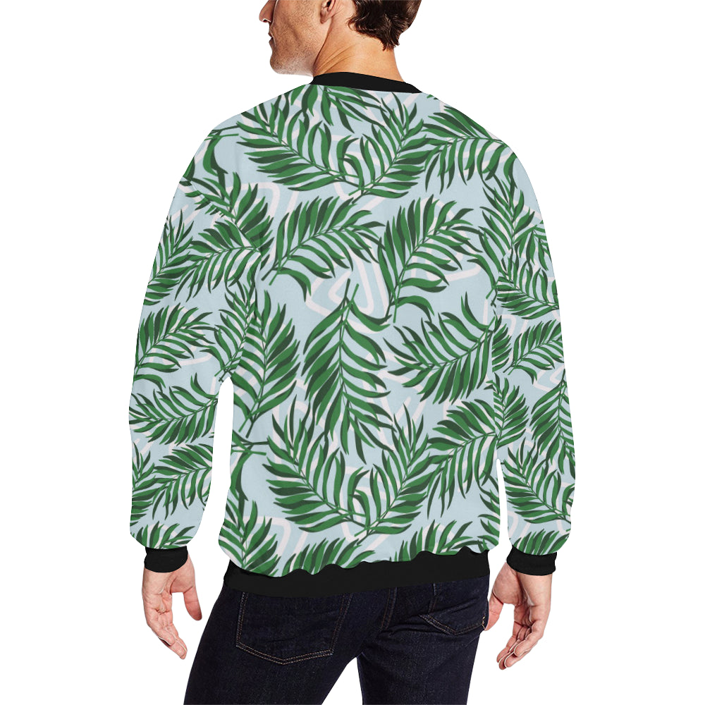 Palm Leaves Pattern Print Design PL06 Men Long Sleeve Sweatshirt