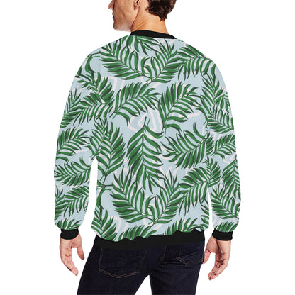 Palm Leaves Pattern Print Design PL06 Men Long Sleeve Sweatshirt
