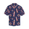 Nautical Pattern Print Design A03 Men's Hawaiian Shirt