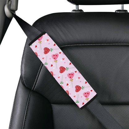 Lollipop Pattern Print Design LL07 Car Seat Belt Cover