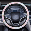 Pink Cherry Blossom Sakura Steering Wheel Cover with Elastic Edge