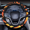 Flame Fire Design Pattern Steering Wheel Cover with Elastic Edge