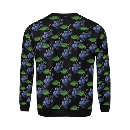 Blueberry Pattern Print Design BB01 Men Long Sleeve Sweatshirt