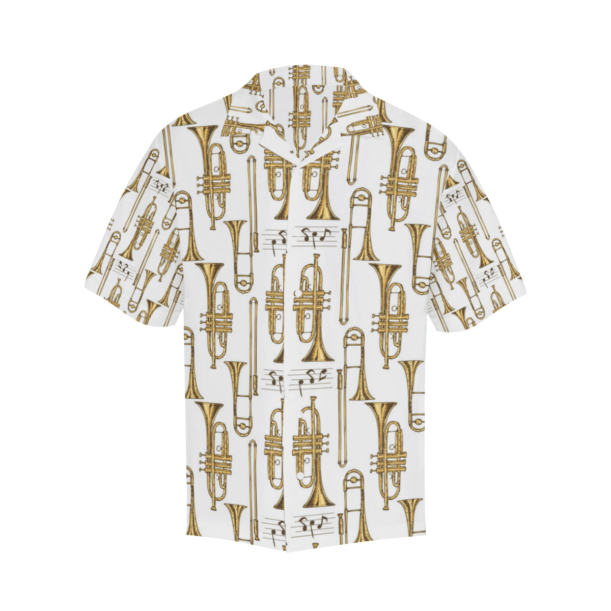 Trombone Pattern Print Design 04 Men's Hawaiian Shirt