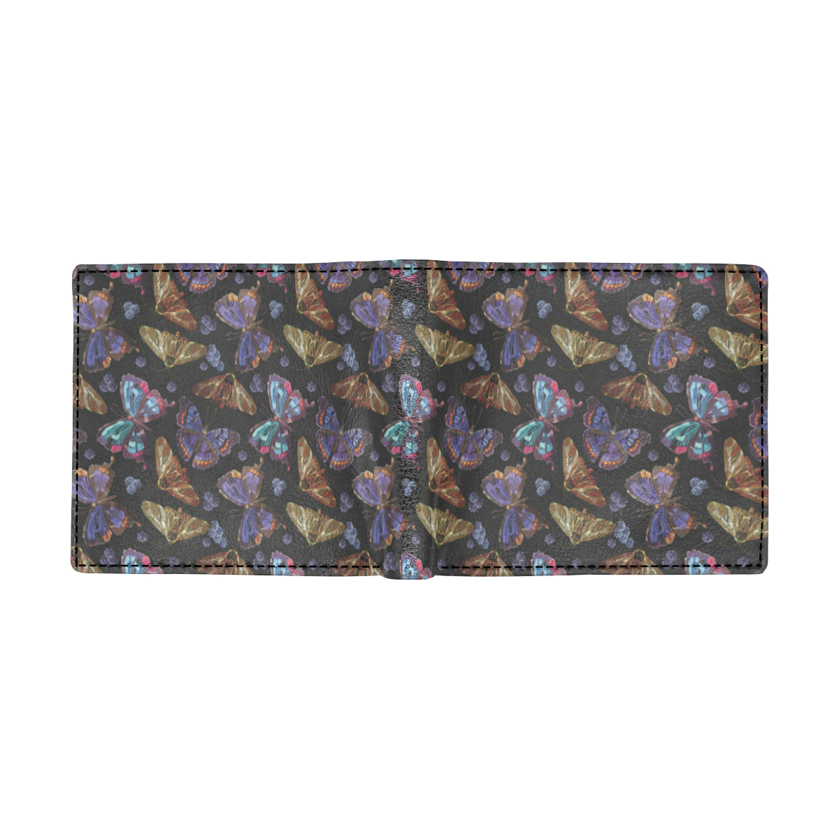 Butterfly Pattern Print Design 013 Men's ID Card Wallet