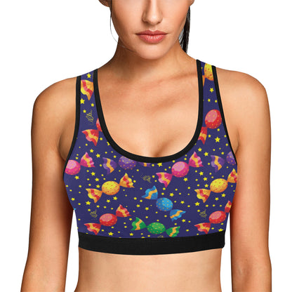 Candy Pattern Print Design CA06 Sports Bra