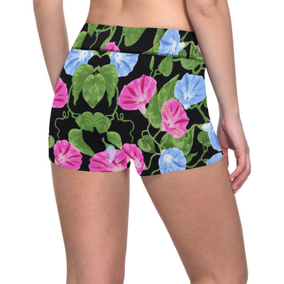 Morning Glory Pattern Print Design MG04 Yoga Shorts