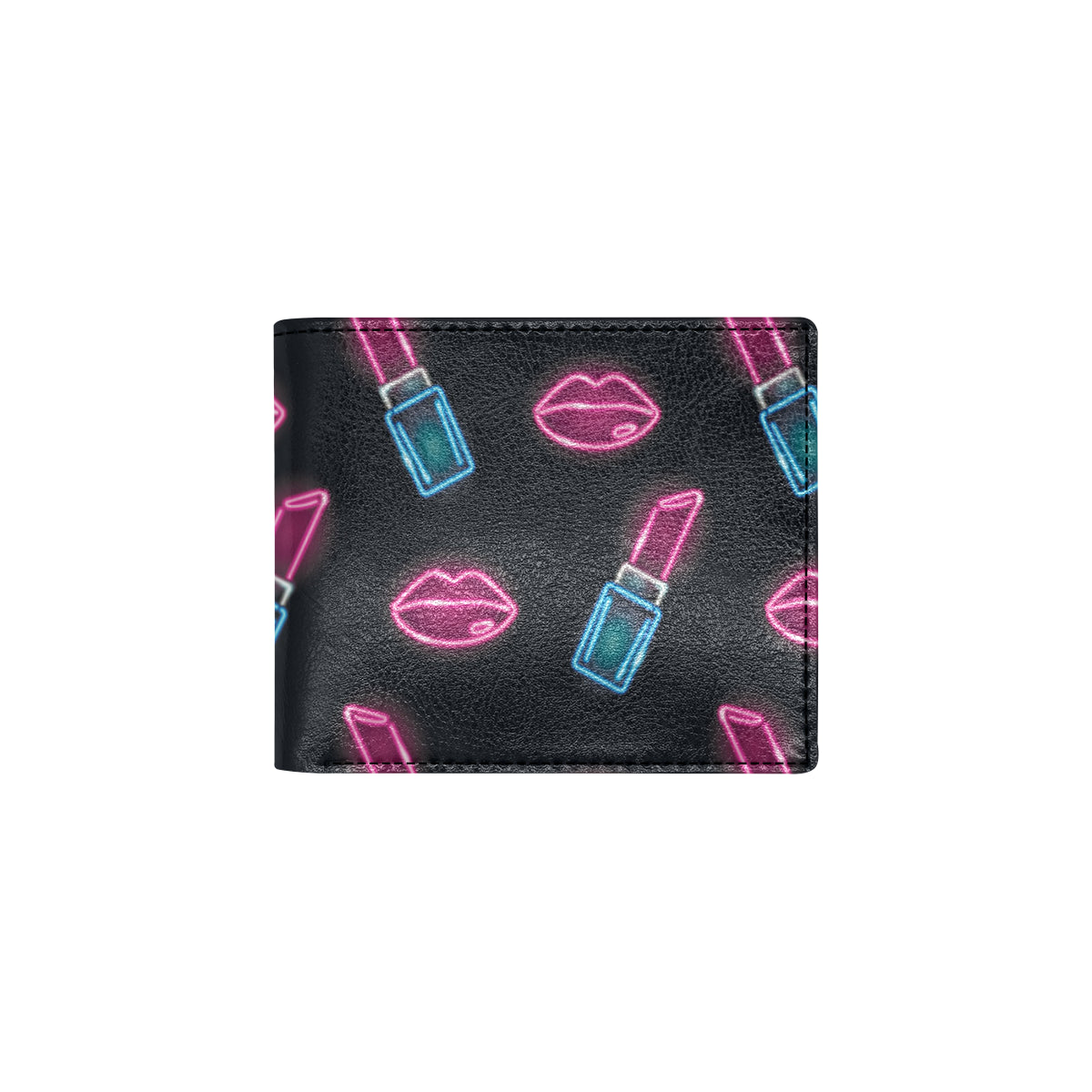 Lipstick Color Neon Pattern Print Design 03 Men's ID Card Wallet
