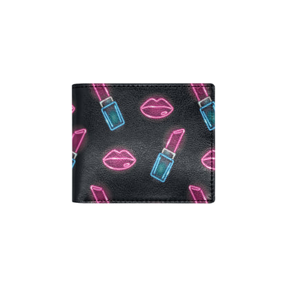 Lipstick Color Neon Pattern Print Design 03 Men's ID Card Wallet