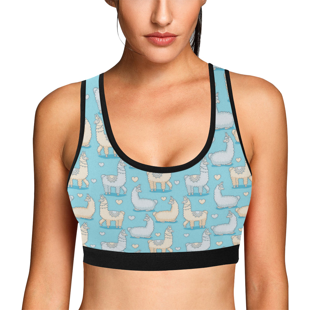 Alpaca Pattern Print Design 06 Sports Bra