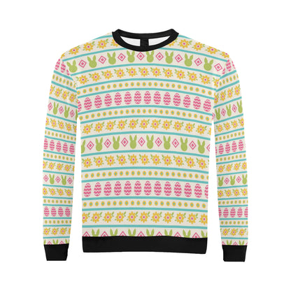 Easter Eggs Pattern Print Design RB016 Men Long Sleeve Sweatshirt