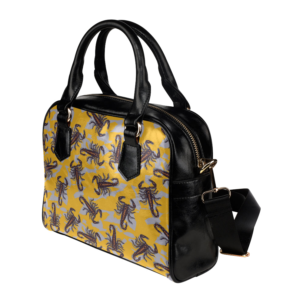 Scorpion Pattern Print Design 01 Shoulder Handbag