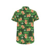 Hibiscus Pattern Print Design HB05 Men's Short Sleeve Button Up Shirt