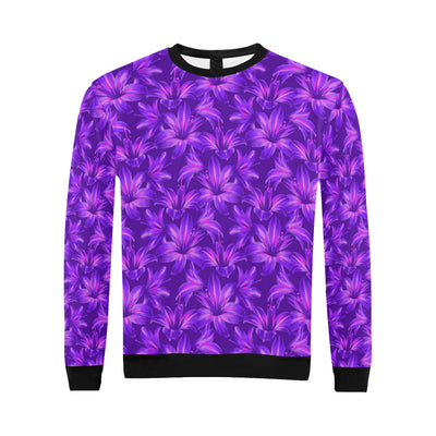 Amaryllis Pattern Print Design AL03 Men Long Sleeve Sweatshirt