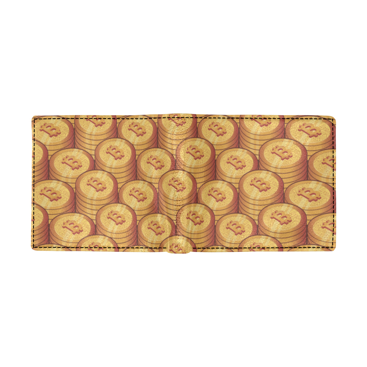 Bitcoin Pattern Print Design 02 Men's ID Card Wallet