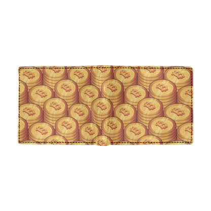 Bitcoin Pattern Print Design 02 Men's ID Card Wallet