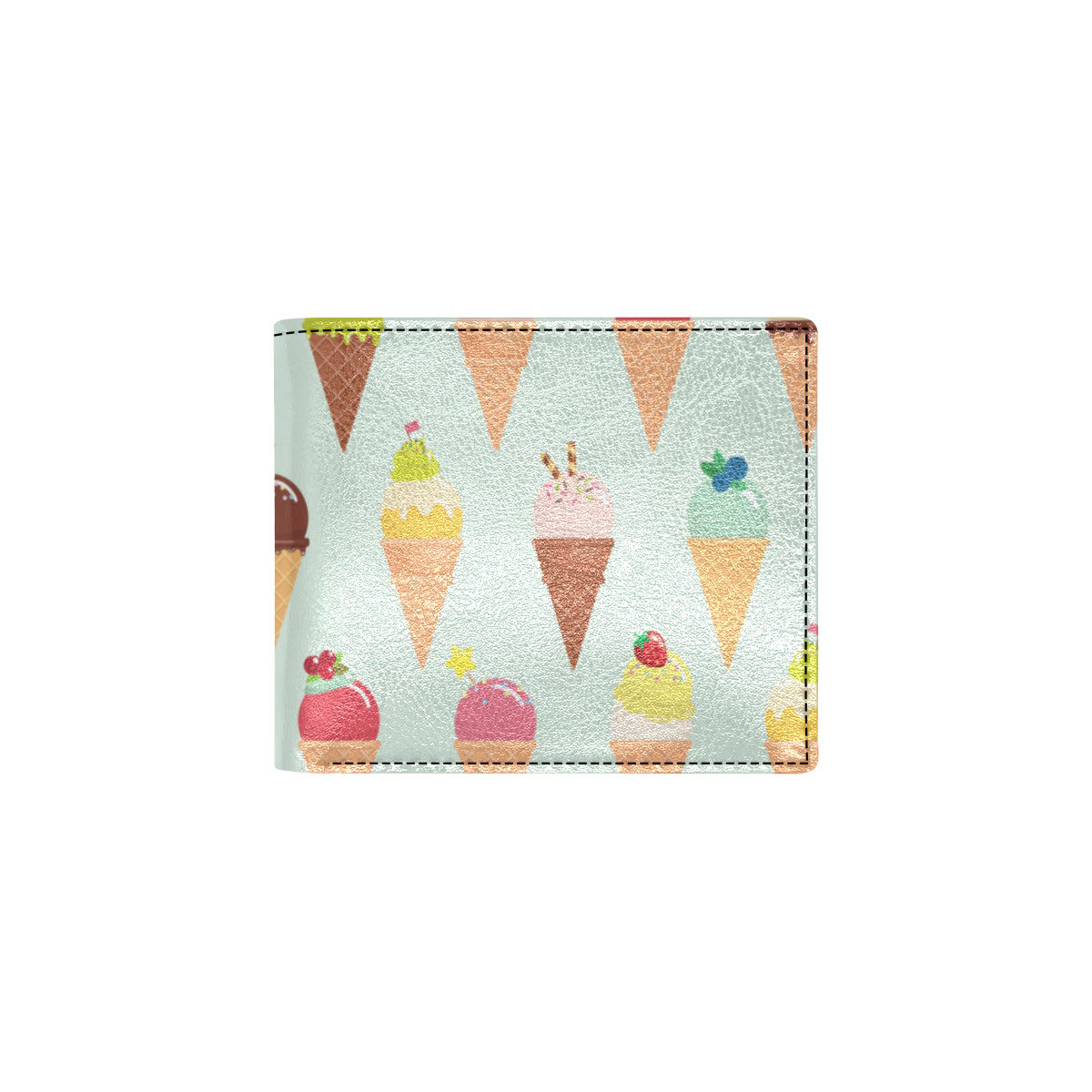Ice Cream Pattern Print Design 03 Men's ID Card Wallet