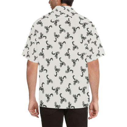 Motocross Pattern Print Design 03 Men's Hawaiian Shirt