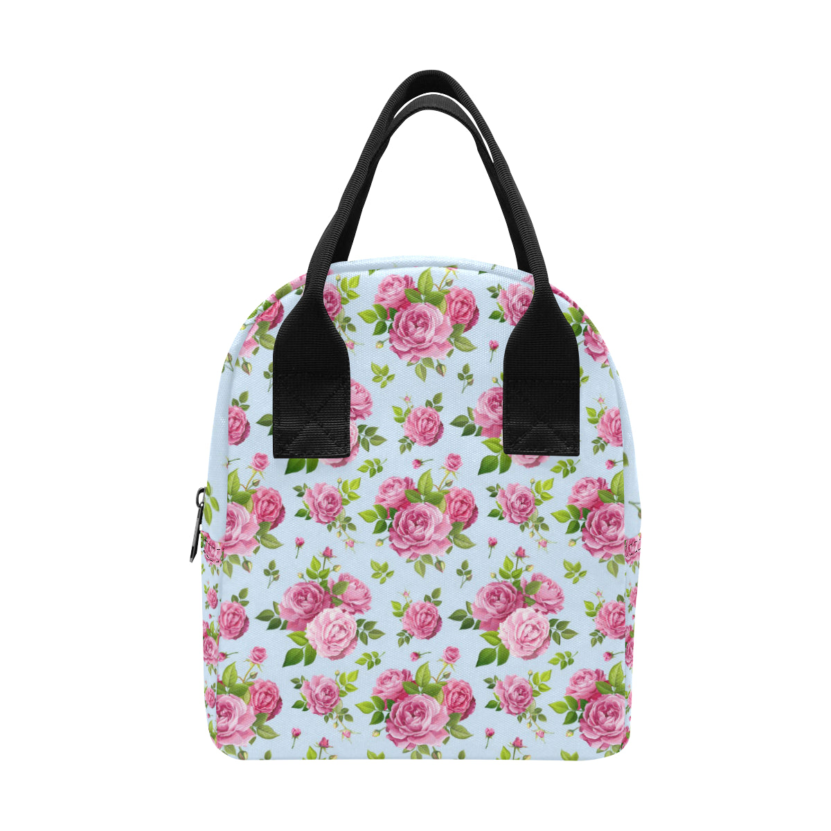 Rose Pink Pattern Print Design RO08 Insulated Lunch Bag