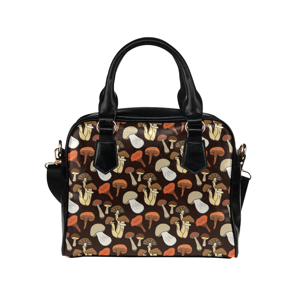 Mushroom Pattern Print Design A05 Shoulder Handbag