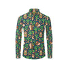 Hedgehog Cactus Pattern Print Design 04 Men's Long Sleeve Shirt