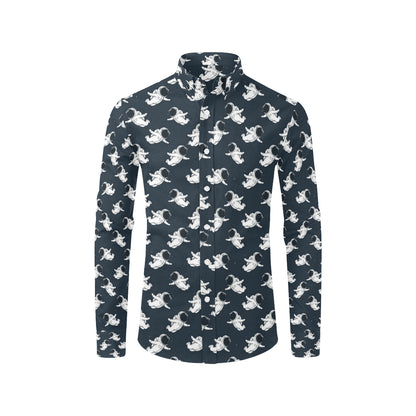 Astronaut Pattern Print Design 02 Men's Long Sleeve Shirt