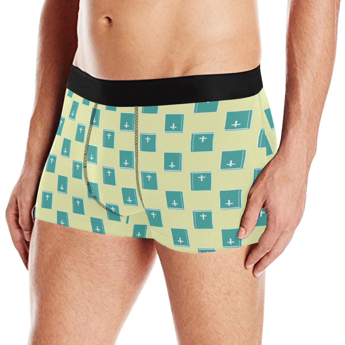 Bible Pattern Print Design 04 Men's Boxer Briefs