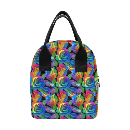 Rose Pattern Print Design RO02 Insulated Lunch Bag