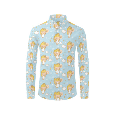 Angel Pattern Print Design 05 Men's Long Sleeve Shirt