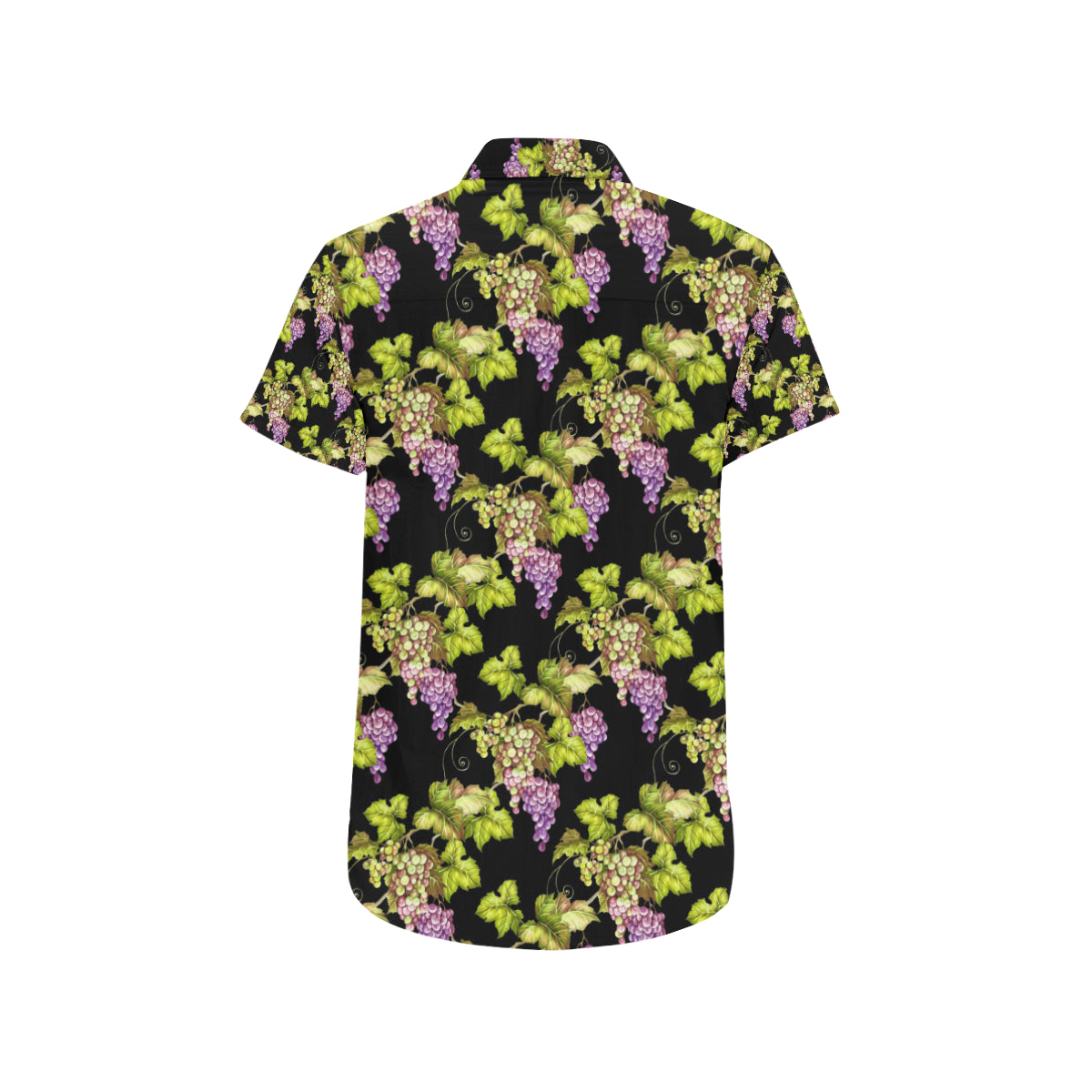 Grape Pattern Print Design GP04 Men's Short Sleeve Button Up Shirt