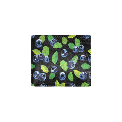 Blueberry Pattern Print Design BB03 Men's ID Card Wallet
