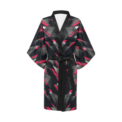 Racing Style Pattern Print Design A04 Women's Short Kimono