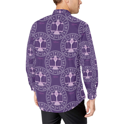 Libra Pattern Print Design 03 Men's Long Sleeve Shirt