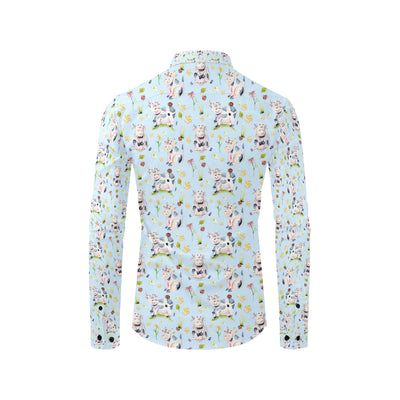 Cow Happy Pattern Print Design 05 Men's Long Sleeve Shirt