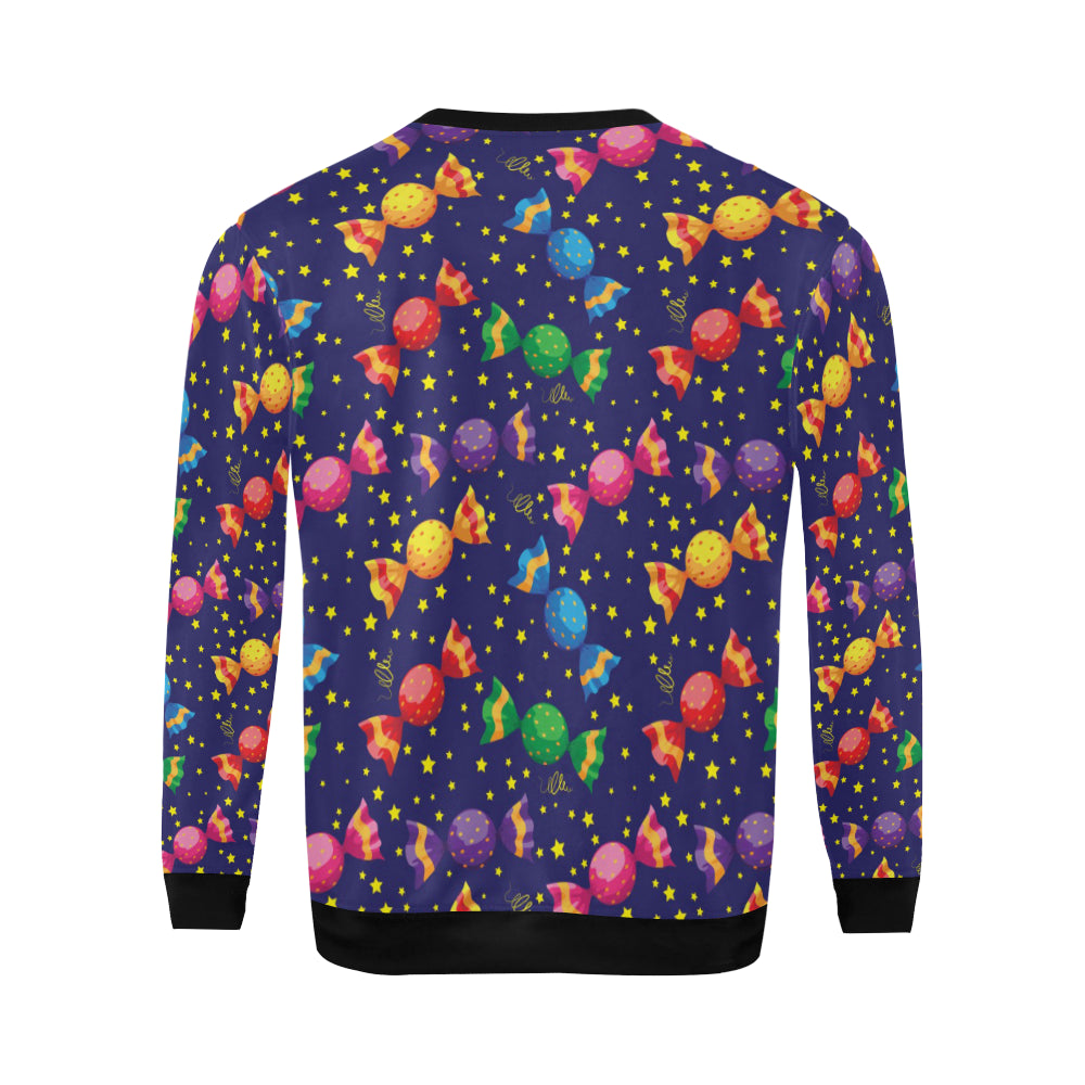 Candy Pattern Print Design CA06 Men Long Sleeve Sweatshirt