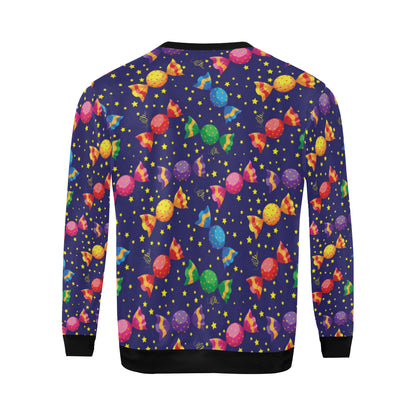 Candy Pattern Print Design CA06 Men Long Sleeve Sweatshirt
