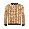 Tiki Orange Vertical Pattern Men Long Sleeve Sweatshirt