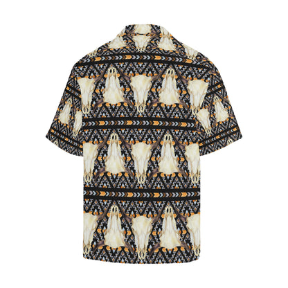 Buffalo Head Pattern Print Design 03 Men's Hawaiian Shirt