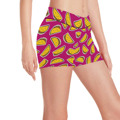 Taco Pattern Print Design TC01 Yoga Shorts