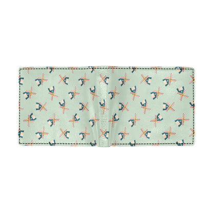 Windmill Pattern Print Design 02 Men's ID Card Wallet