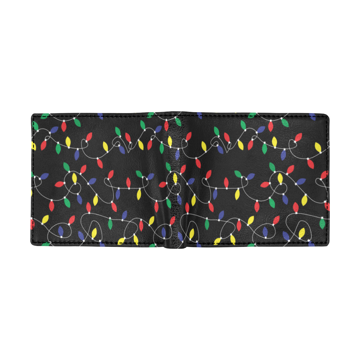Christmas Light Pattern Print Design 04 Men's ID Card Wallet
