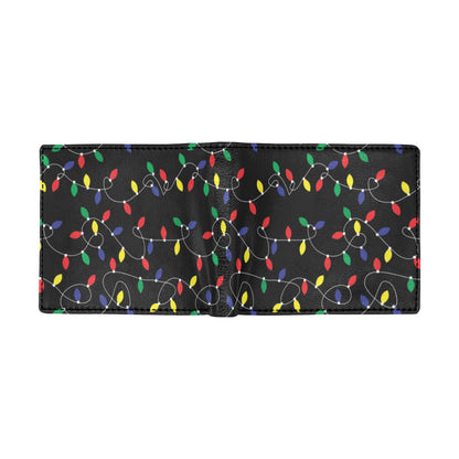 Christmas Light Pattern Print Design 04 Men's ID Card Wallet