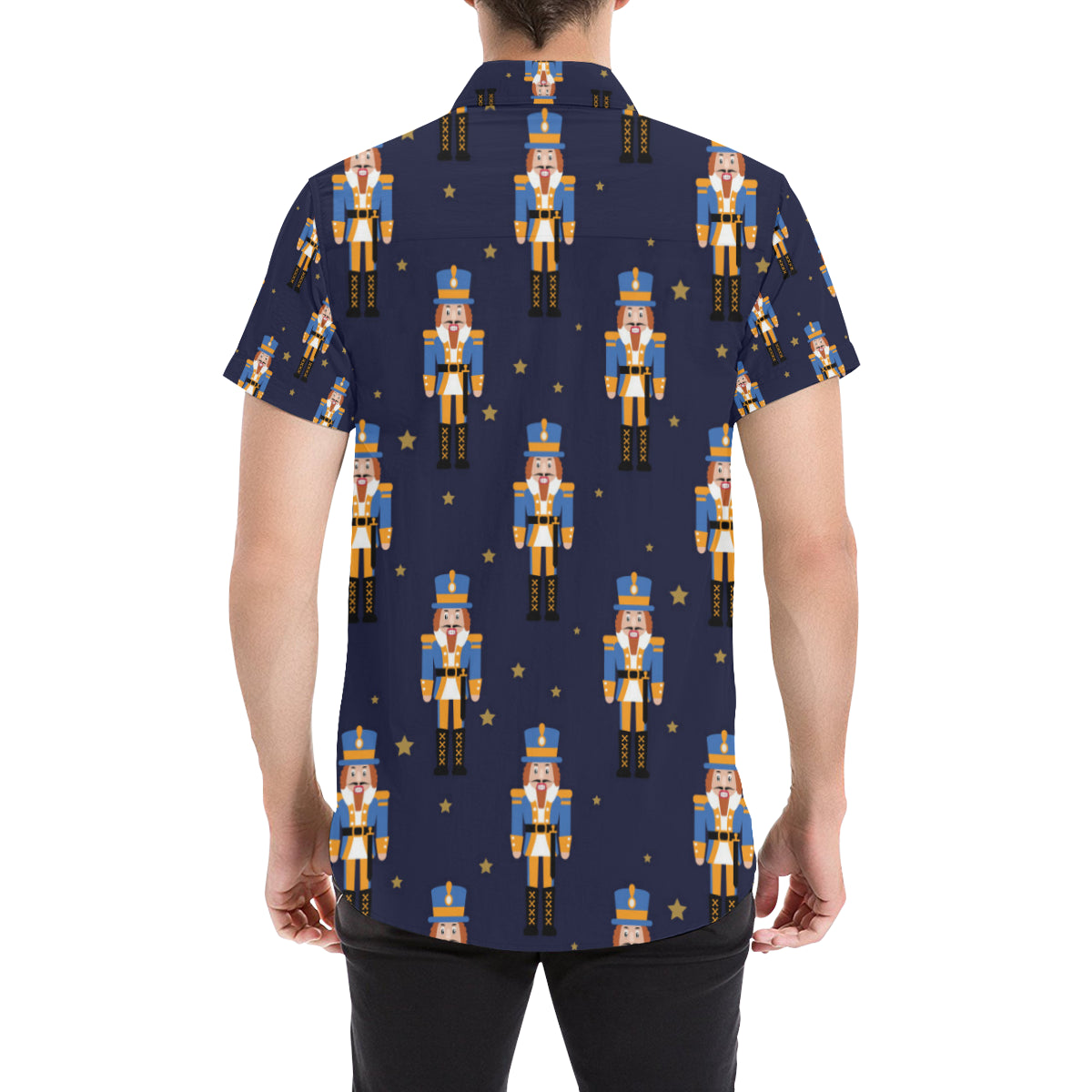 Nutcracker Pattern Print Design A04 Men's Short Sleeve Button Up Shirt