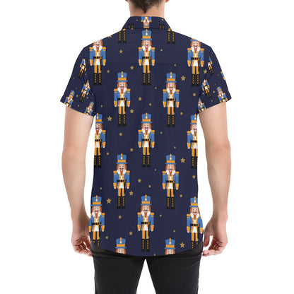 Nutcracker Pattern Print Design A04 Men's Short Sleeve Button Up Shirt