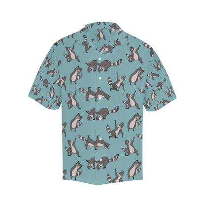 Raccoon Pattern Print Design A07 Men's Hawaiian Shirt