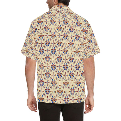 Aztec Wolf Pattern Print Design 03 Men's Hawaiian Shirt