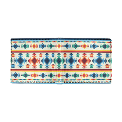 Aztec Pattern Print Design 02 Men's ID Card Wallet